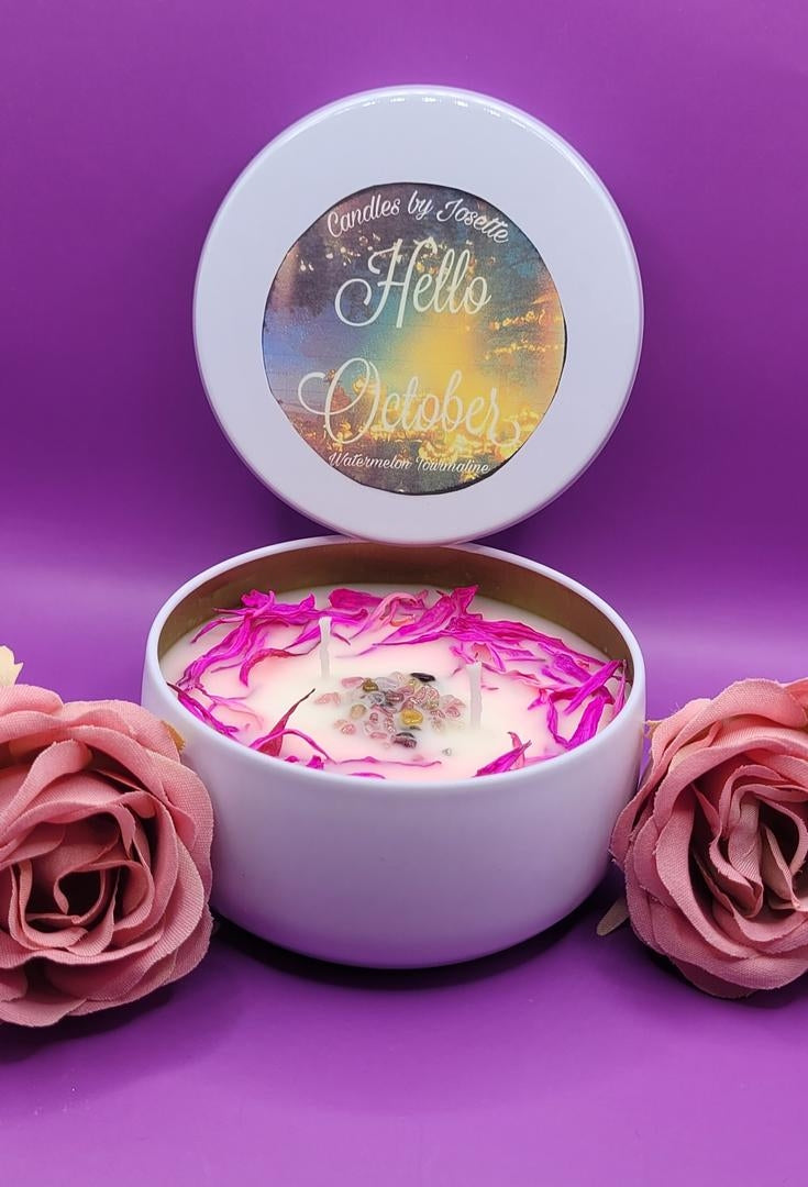 October Vintage Birthday Candle