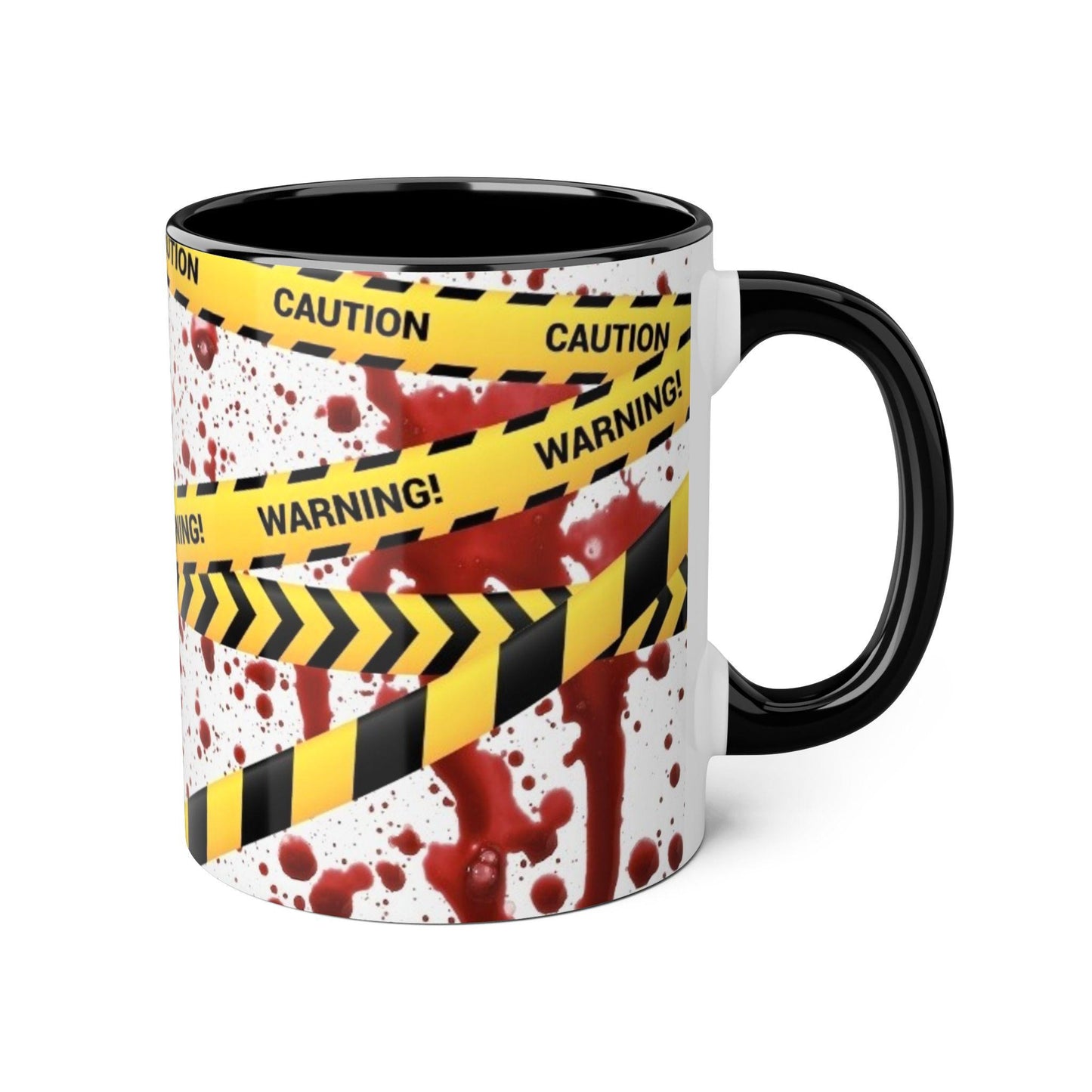 Murder Scene Accent Mug, Crime Scene Coffee Cup, Graphic Mug, Detective Gift, Unique Coffee Mug, Mystery Lover Gift