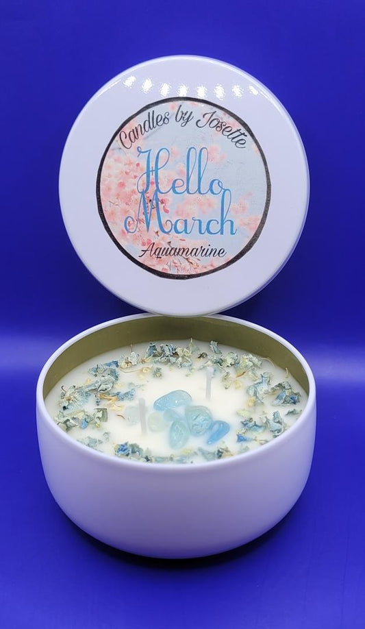 March Vintage Birthday Candle